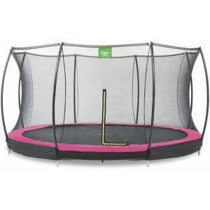 EXIT TOYS Exit Silhouette ground trampoline ø427cm with safety net - pink