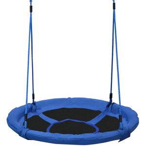 Homcom - Round Swing Kids Game Spin Rope Playground Steel φ100cm Playroom - Blue