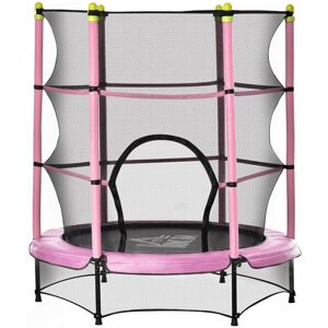 5.2FT Kids Trampoline with Enclosure Toddler Trampoline, for 3-10 Years Pink - Pink - Homcom