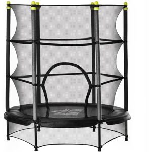 5.2FT Kids Trampoline with Enclosure Toddler Trampoline, for 3-10 Years Black - Black - Homcom