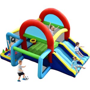 Costway - Kids Bounce House Inflatable Bouncy Castle w/Dual Slide Fun Obstacles Bouncer