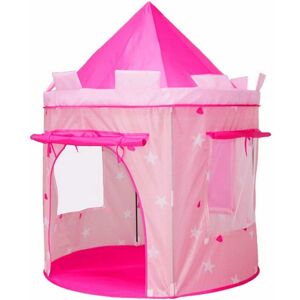 TINOR Kids Play Tents Children's Tent Pink Castle,Kids Teepee,Play Tent House,Baby Tent House,Garden Tent for Baby Play House