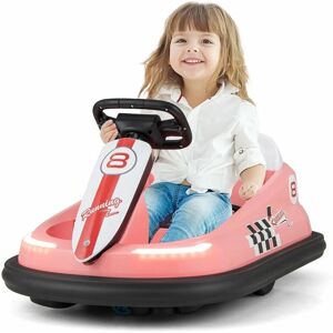 COSTWAY Kids Ride On Bumper Car 6V Electric Ride On Bumping Racing Toy Car 360° Swivel