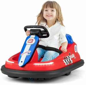 COSTWAY Kids Ride On Bumper Car 6V Electric Ride On Bumping Racing Toy Car 360° Swivel