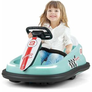 COSTWAY Kids Ride On Bumper Car 6V Electric Ride On Bumping Racing Toy Car 360° Swivel