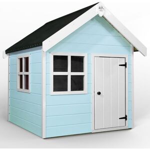 Painted Tinkerbell Wooden Playhouse In Baby Blue - Little Rascals