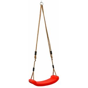 Littletom - Swing for children 43x17,5cm seat made with a simple plastic board Red - rot