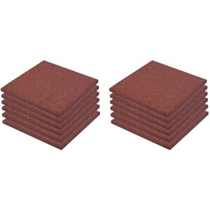 BERKFIELD HOME Mayfair Fall Protection Tiles 12 pcs Rubber 50x50x3 cm Red