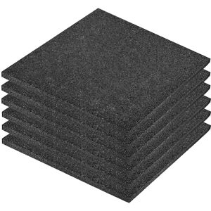 BERKFIELD HOME Mayfair Fall Protection Tiles 6 pcs Rubber 50x50x3 cm Black