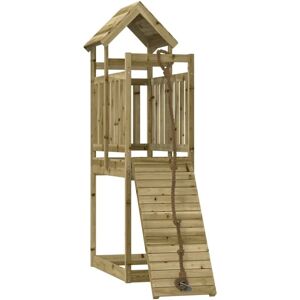 BERKFIELD HOME Mayfair Playhouse with Climbing Wall Impregnated Wood Pine