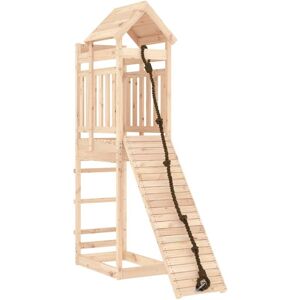 BERKFIELD HOME Mayfair Playhouse with Climbing Wall Solid Wood Pine