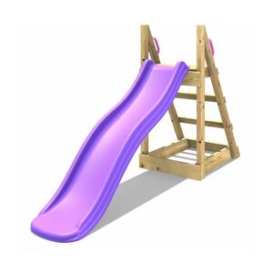 Rebo - Children's Free Standing Garden Wave Water Slide with Wooden Platform - 6ft Purple