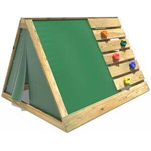 Mini Wooden Climbing Pyramid Adventure Playset and Den - Green - Green - Rebo