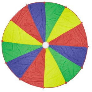 Play Parachute, for Children, 6m Diameter, 12 Handles, Rainbow, Outdoor, xxl, Sports Equipment, Multicoloured - Relaxdays