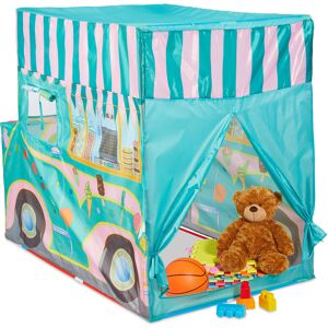 Children's Play Tent, Ice Cream Truck, Pop Up, House, Indoor, Outdoor, Game, HxWxD: 100x70x120cm, Colourful - Relaxdays