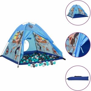 BERKFIELD HOME Royalton Children Play Tent with 250 Balls Blue 120x120x90 cm