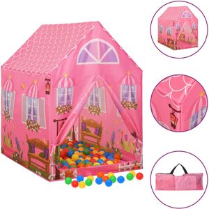 BERKFIELD HOME Royalton Children Play Tent with 250 Balls Pink 69x94x104 cm