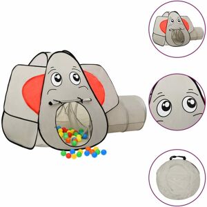 Berkfield Home - Royalton Elephant Children Play Tent with 250 Balls Grey 174x86x101 cm