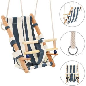 Sweiko - Baby Swing with Safety Belt Cotton Wood Blue VDTD32753