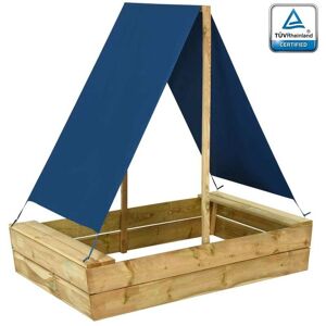 SWEIKO Sandpit with Roof 80x60x97.5 cm Impregnated Pinewood FF3059958UK