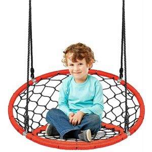 COSTWAY Net Hanging Swing Chair Kids Indoor Outdoor Play Equipment w/ Adjustable Ropes