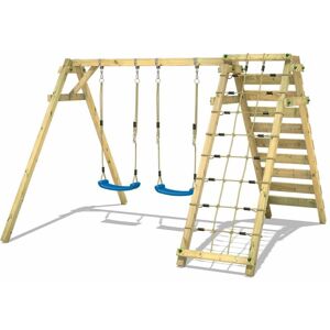 Wooden swing set Smart Cliff - blue - blue - Wickey