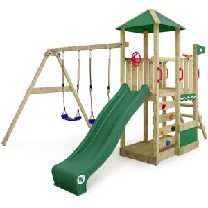 wickey Wooden climbing frame Smart Savana with swing set and slide, Garden Playhouse on stilts for kids with sandpit, climbing ladder & play-accessories