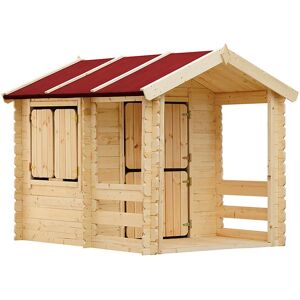 Wooden Playhouse for Kids Outdoor, 19 mm planks - Fun Wendy House Outdoor Play - Garden Play House for Kids H145 x 182 x 146 cm / 1.1 m2 Timbela M501