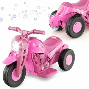 Costway - 6V Kids Bubble Car Electric Motor Kids Ride on Motorcycle with Bubble Maker