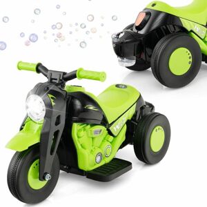 Costway - 6V Kids Bubble Car Electric Motor Kids Ride on Motorcycle with Bubble Maker
