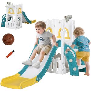 Aiyaplay - 4 in 1 Kids Slide for Indoor Use, for Toddlers 1-3 Years, Yellow