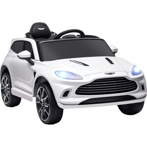 Aston Martin dbx Licensed 12V Kids Electric Car w/ Remote, White - Aiyaplay