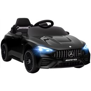 AIYAPLAY Kids Electric Car Licensed Mercedes AMG, 12V Ride On Car, Black