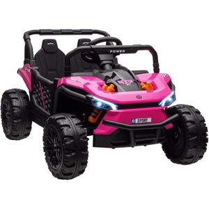 AIYAPLAY Kids Ride on Car, 12V Electric Truck w/ Horn, Lights, USB, Pink