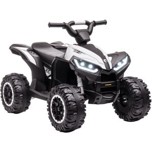 Homcom - 12V Electric Quad Bikes for Kids Ride On Car atv Toy for 3-5 Years White