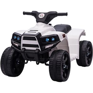 Homcom - 6V Kids Electric Ride on Car atv Toy Quad Bike for 18-36 months White