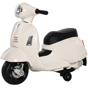 Homcom - Kids Electric Ride On Motorbike Vespa Licensed 6V Toys for 18-36 Months White