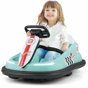 COSTWAY Kids Ride On Bumper Car 6V Electric Ride On Bumping Racing Toy Car 360° Swivel