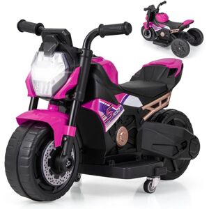 Costway - Kids Ride-on Motorcycle Toddlers 6V Electric Toy Bike w/Training Wheels