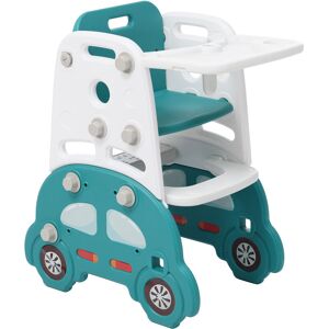 Dewdat - Multifunctional children's slide with dining chair - converts into drawing board, block board and seat - includes free blocks and brushes