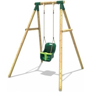 Rebo - Wooden Garden Swing Set with Baby Seat - Pluto Green