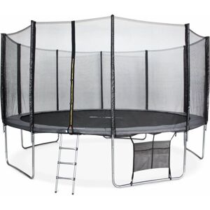 SWEEEK 15ft trampoline with accessory kit, Neptune XXL, Grey, 455x455x90 cm SWEEEK 15ft trampoline with accessory kit, Neptune XXL, Grey, 455x455x90 cm