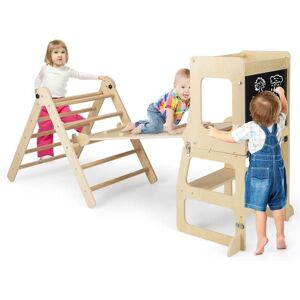 COSTWAY 7-in-1 Toddler Climbing Toy Set Folding Climber w/ Reversible Ramp & Convertible Step Stool COSTWAY 7-in-1 Toddler Climbing Toy Set Folding Climber w/ Reversible Ramp & Convertible Step Stool