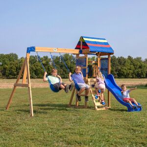 Backyard Discovery Bay Pointe Cedar Wooden Climbing Frame with 2 x Swings and 1 x Slide Backyard Discovery Bay Pointe Cedar Wooden Climbing Frame with 2 x Swings and 1 x Slide