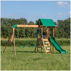 Backyard Discovery - Buckley Hill Cedar Wooden Climbing Frame with 2 x Swings and 1 x Slide Backyard Discovery - Buckley Hill Cedar Wooden Climbing Frame with 2 x Swings and 1 x Slide