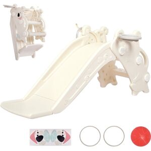 Dekko 4-In-1 Kids Slide Set Basketball Hoop Ring Toss Foldable Indoor Playground Dekko 4-In-1 Kids Slide Set Basketball Hoop Ring Toss Foldable Indoor Playground