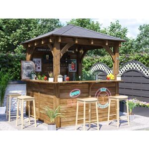 Dunster House Ltd. - Dunster House Garden Bar Wooden Outdoor Pub Shed Gazebo 2.5m x 2.5m Heavy Duty Barzebo Leviathan l Dunster House Ltd. - Dunster House Garden Bar Wooden Outdoor Pub Shed Gazebo 2.5m x 2.5m Heavy Duty Barzebo Leviathan l