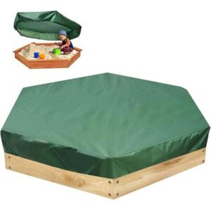 MCBOSON Hexagonal sandbox cover, sandbox tarp, Oxford fabric with drawstring, dustproof and waterproof protective cover, 140x110x20cm MCBOSON Hexagonal sandbox cover, sandbox tarp, Oxford fabric with drawstring, dustproof and waterproof protective cover, 140x110x20cm