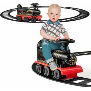 Costway - Kids Ride On Train 6V Electric Ride On Toy With 16 Pieces Tracks Lights & Sounds Costway - Kids Ride On Train 6V Electric Ride On Toy With 16 Pieces Tracks Lights & Sounds