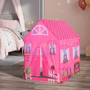 Livingandhome - Girls Play Tent Pink Princess Castle Portable Playhouse for Kids Livingandhome - Girls Play Tent Pink Princess Castle Portable Playhouse for Kids